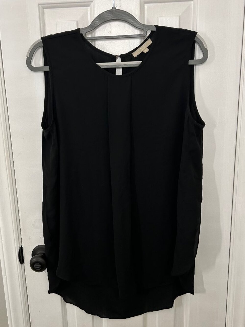 Joan Vass Size L Large Black Sleeveless Top